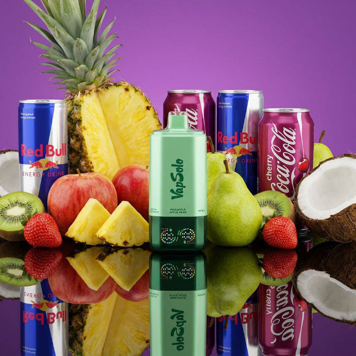 VapSolo 180K 6in1 Sixer – Pineapple Apple Pear & Red Bull & Cherry Cola & Solo#1 & Strawberry Kiwi & Sex On The Beach 5%